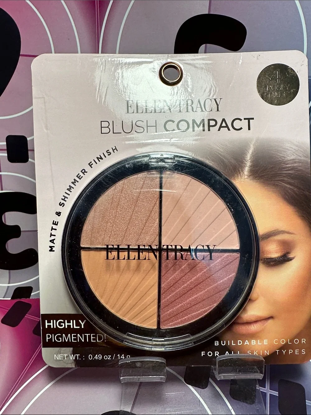 ⚡️Ellen Tracy Blush Compact — Pink, Peach, Champagne & Bronze Tones